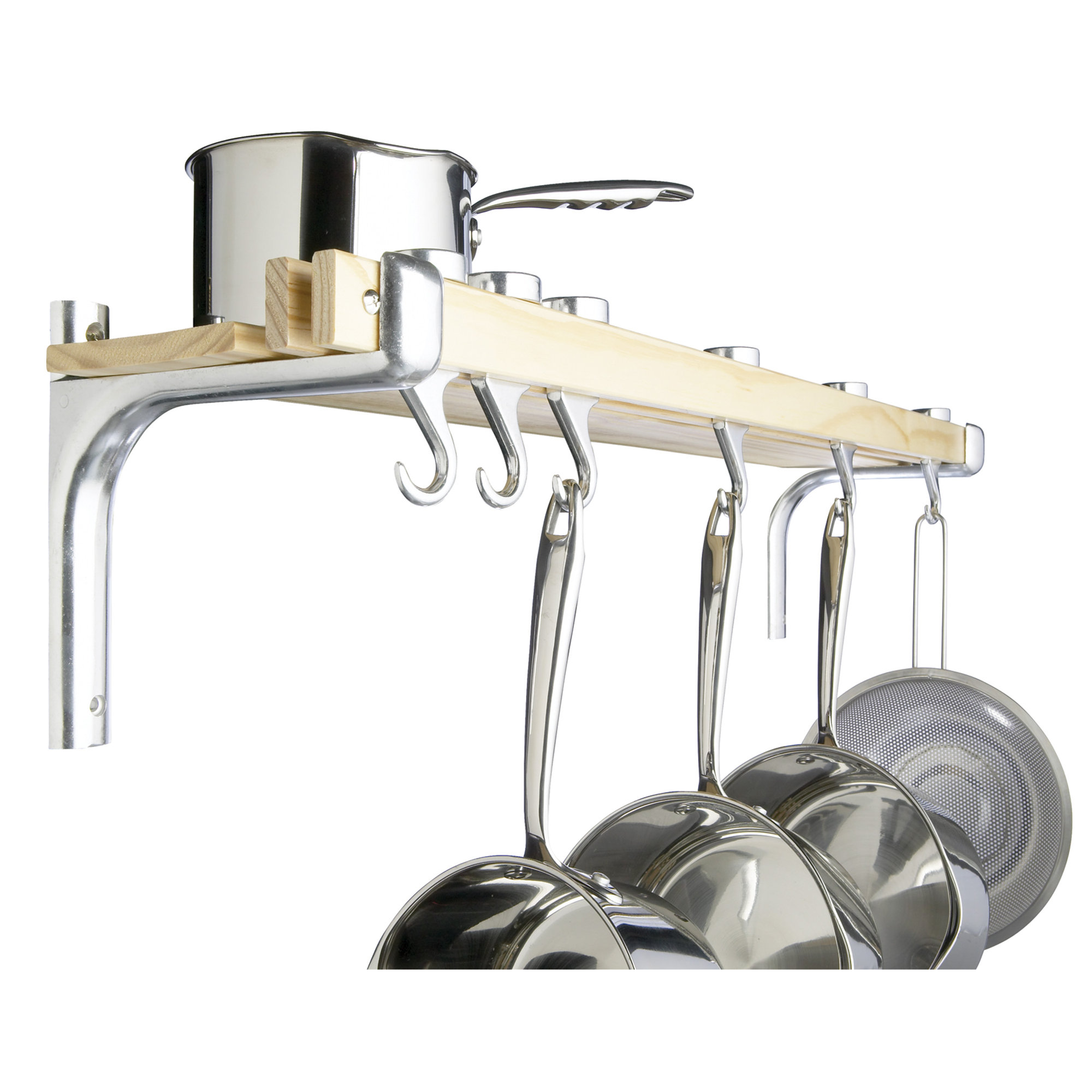 Kitchen Craft Shelf Style Wooden Pot Rack & Reviews Wayfair.co.uk